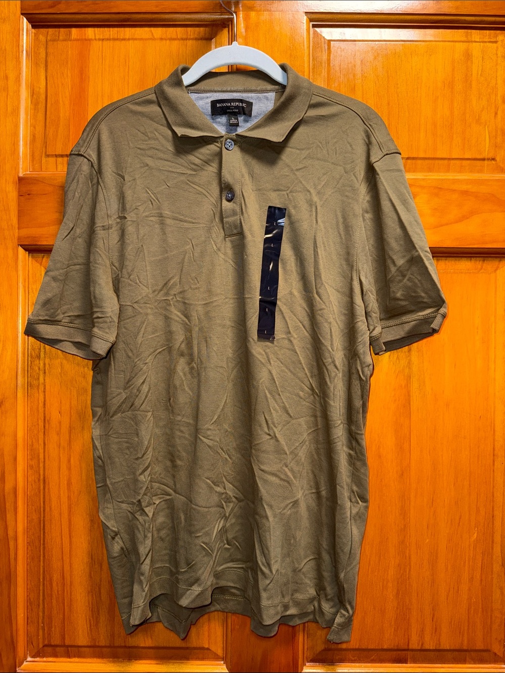Banana Republic Olive Green Short-Sleeve Polo